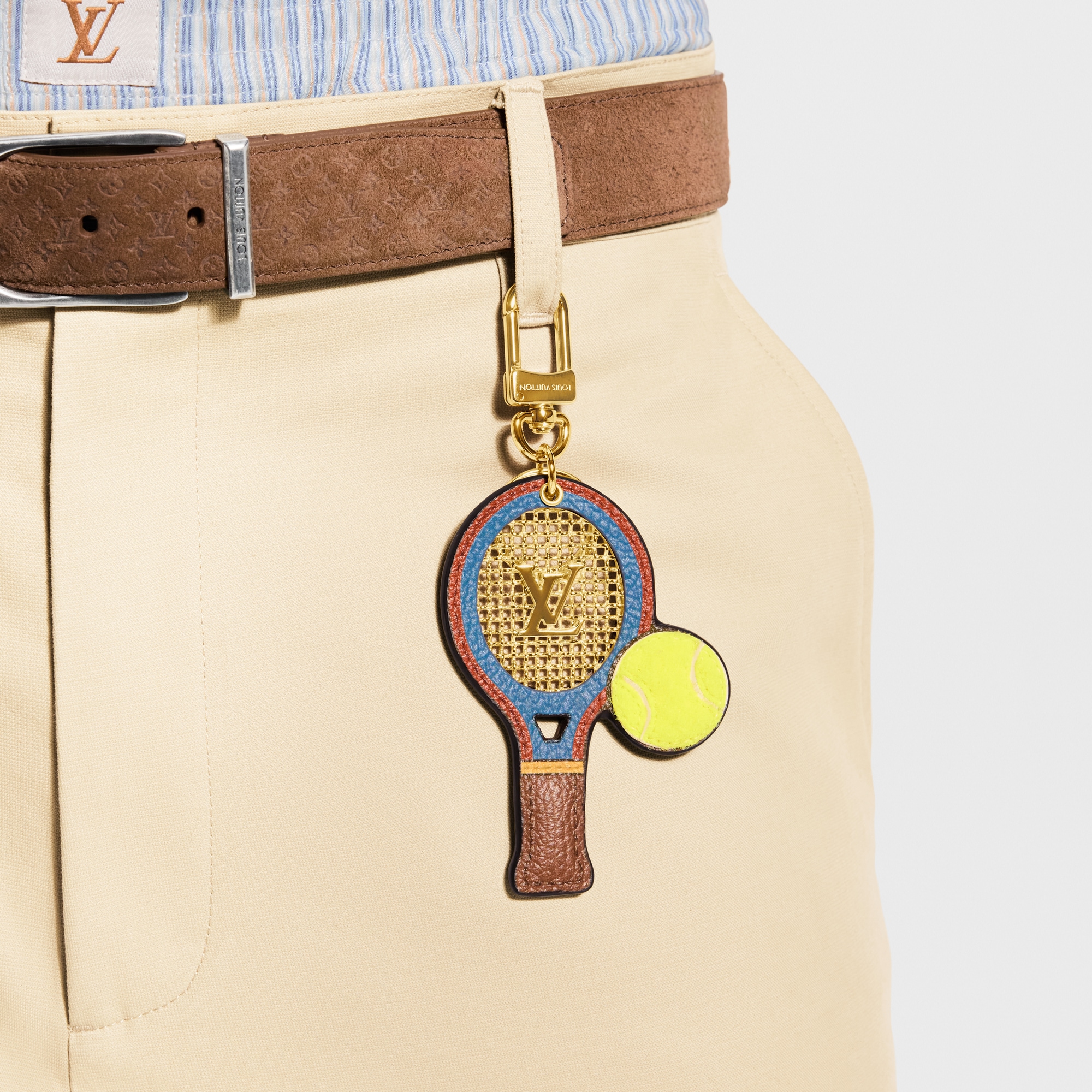 LV Tennis Racket Key Holder and Bag Charm S00 - Men - Accessories